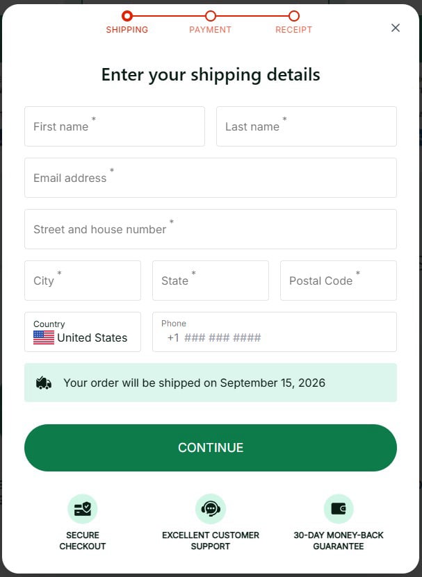 Slimqa Coffee Boost Secure Checkout Page